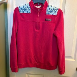 Vineyard Vines Pink Pullover with Blue Accents